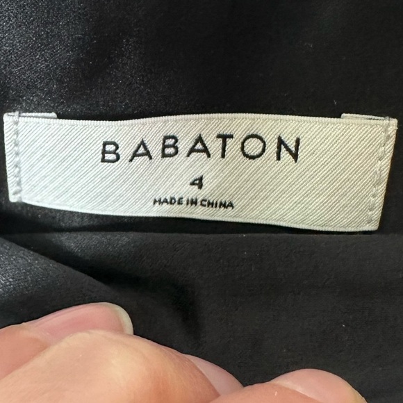 Aritzia Babaton Brown Pegu Skirt Vegan Leather Pencil Midi Skirt Size 4 - Picture 5 of 10